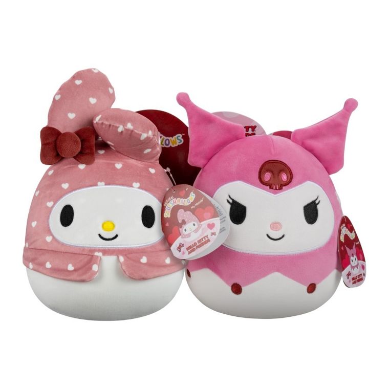 Squishmallows, Hello Kitty and Friends, My Melody z Kuromi, set de