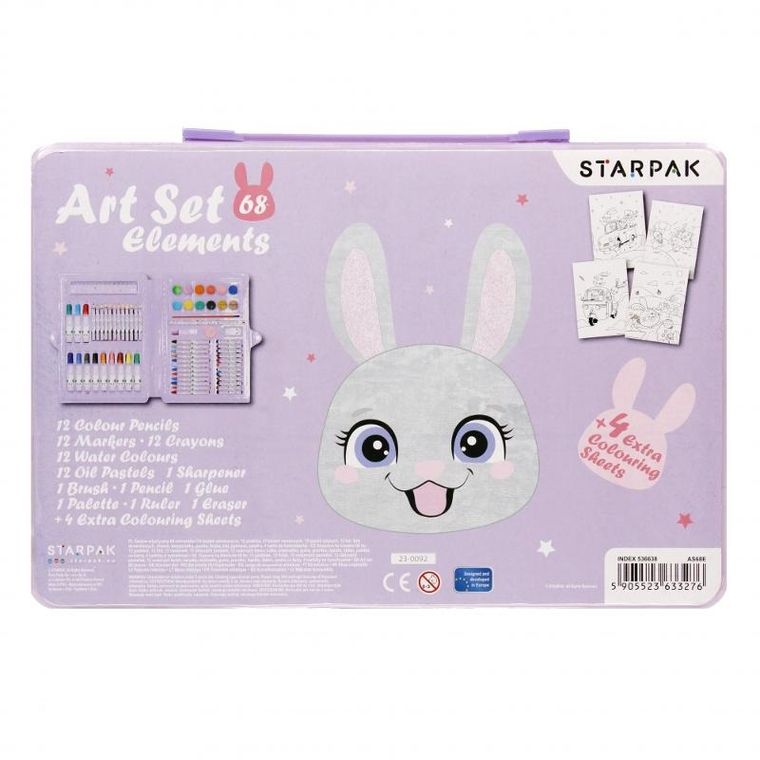 Starpak, set artistic, 68 elemente, Rabbit