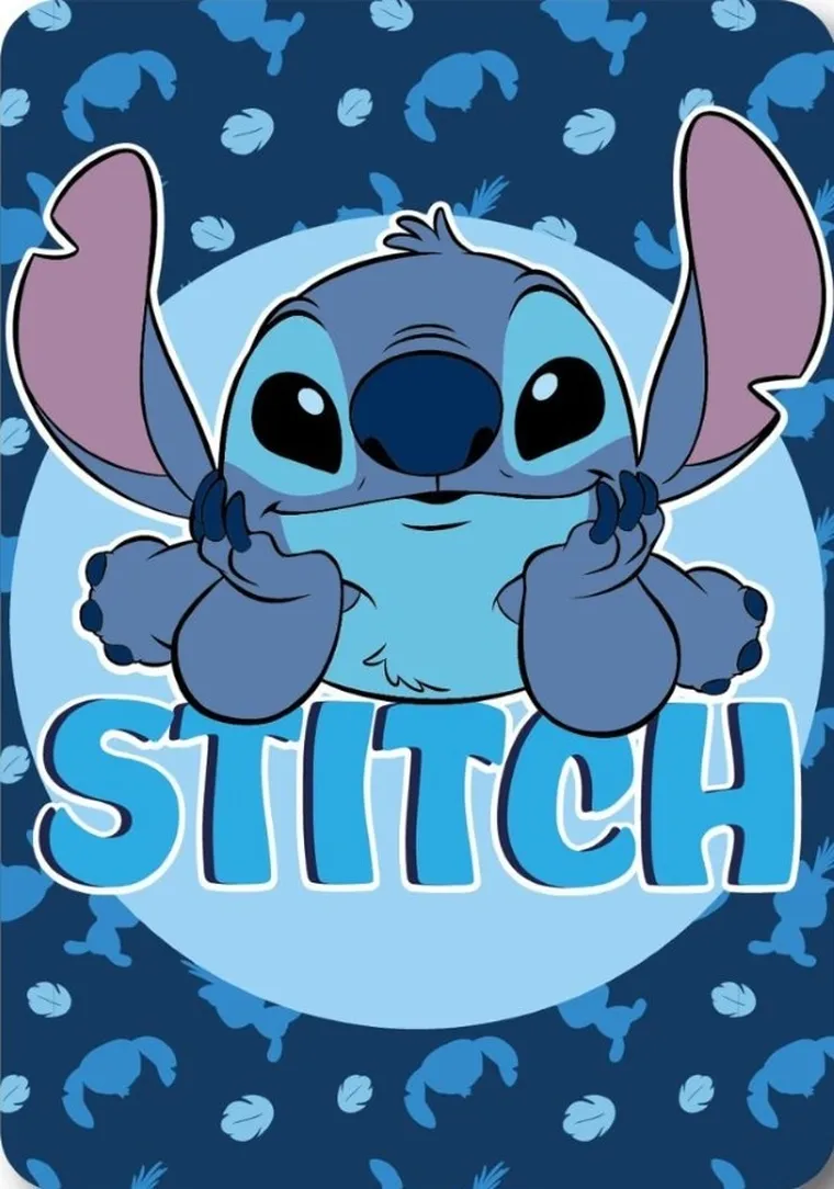 Stitch, patura polar, bleumarin, 100-140 cm