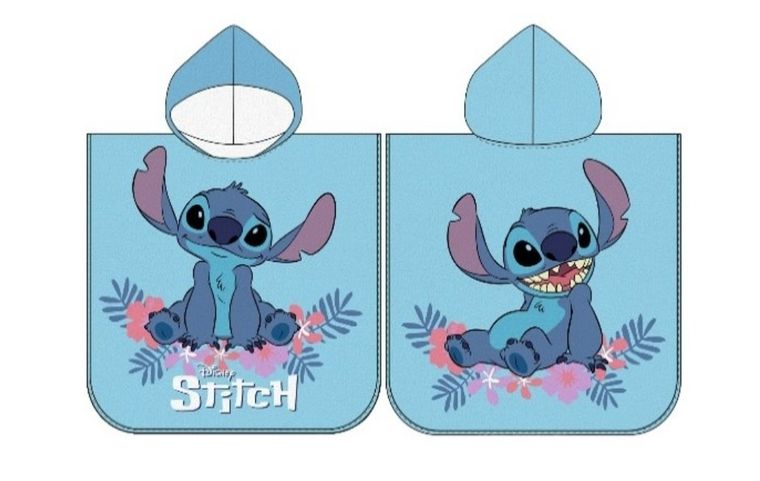 Stitch, prosop cu gluga tip poncho, 55-110 cm