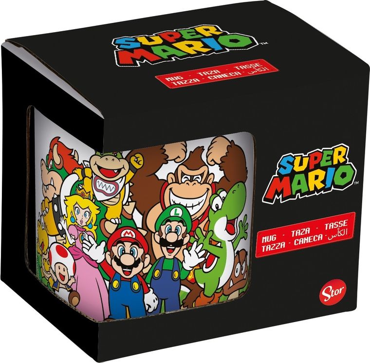 Super Mario, Grup, cana ceramica, 325 ml