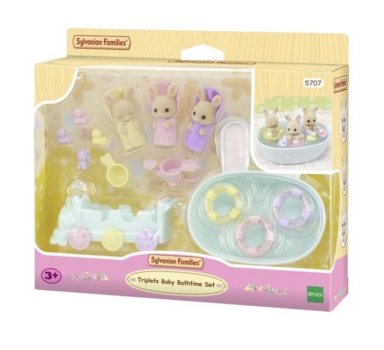 Sylvanian Families, Baia tripletilor, set cu figurine, 5707