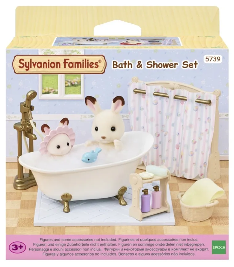 Sylvanian Families, Baie cu cada si dus, set de accesorii, 5739