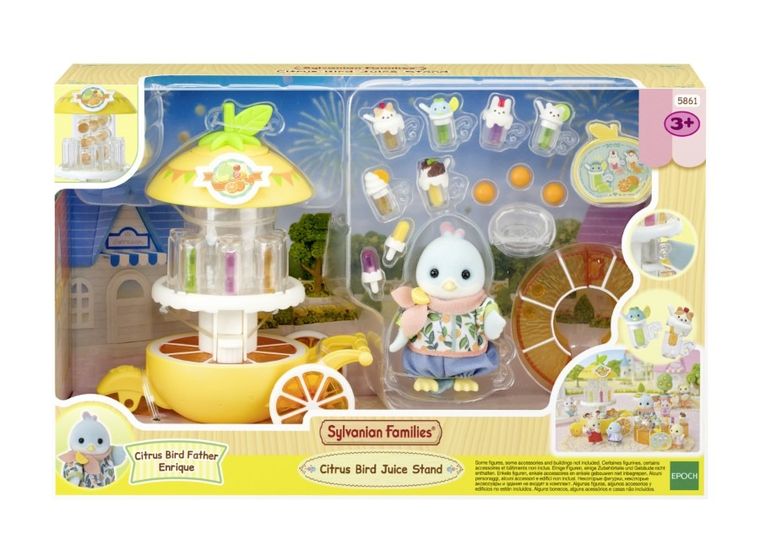 Sylvanian Families, Citrus Bird Juice Stand, set cu figurina, 5861