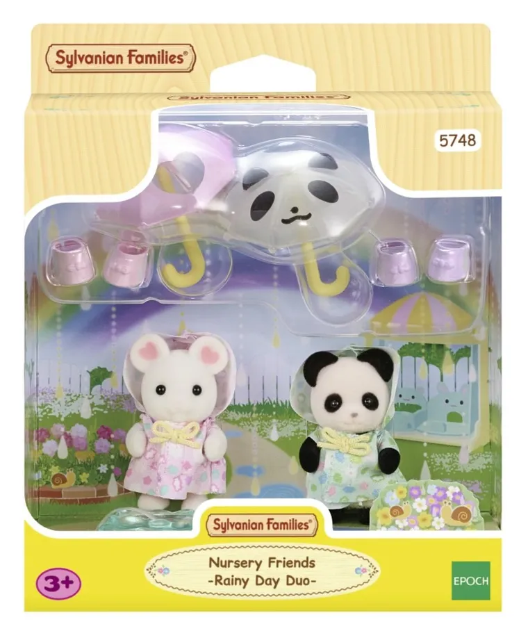 Sylvanian Families, Plimbare cu umbrele, set de figurine, 5748