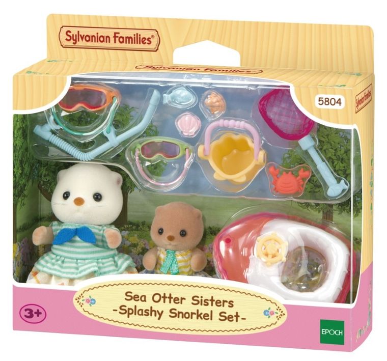 Sylvanian Families, Surorile vidrelor de mare in vacanta, set cu figurine, 5804