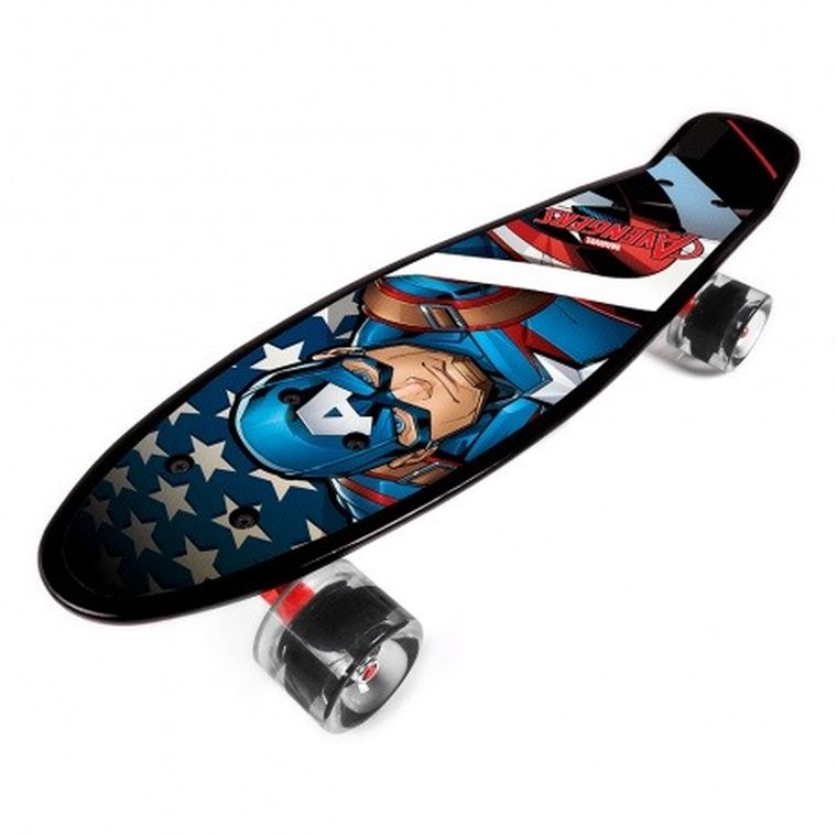 The Avengers, Captain America, skateboard, 55 cm