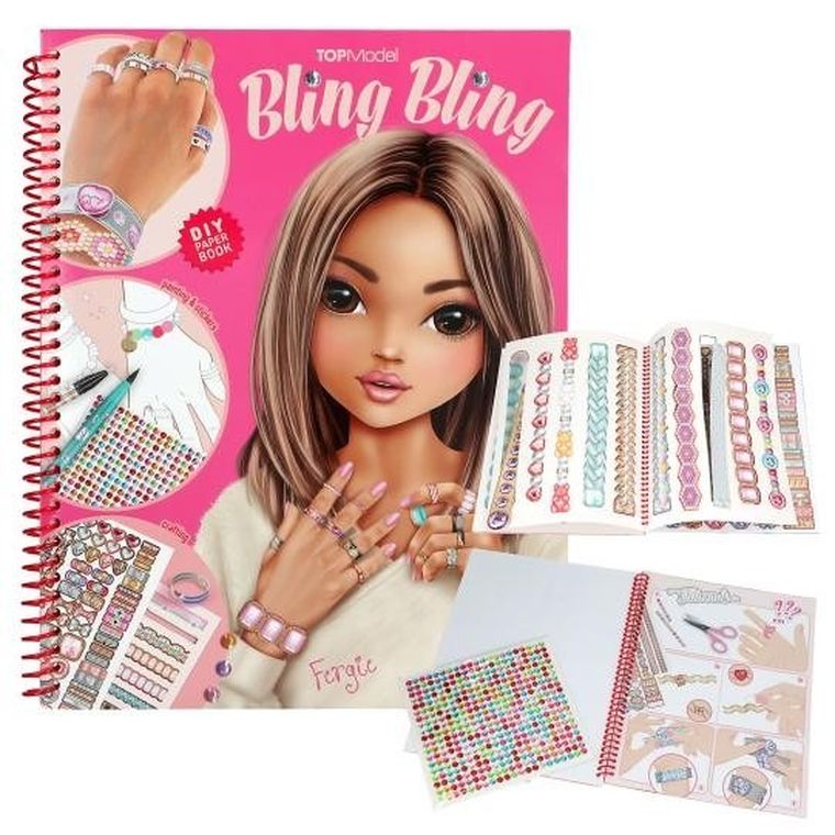 Top Model, Bling Bling, carte de colorat cu set pentru confectionarea bijuteriilor