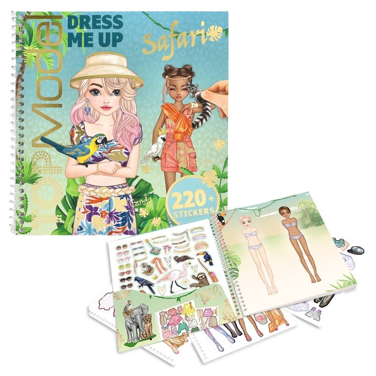 Top Model, Dress Me Up, Safari, set creativ cu autocolante