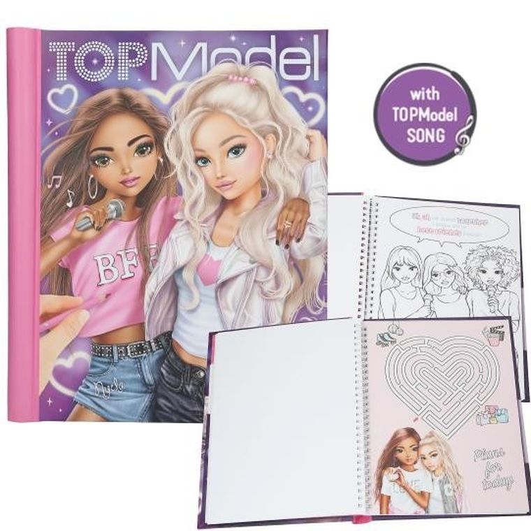 Top Model, My BFF, carte de colorat cu sunet si lumina LED