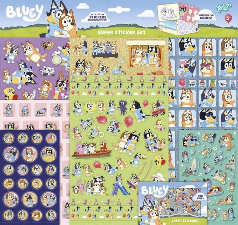 Totum, Bluey, set mare de stickere, 300 elemente