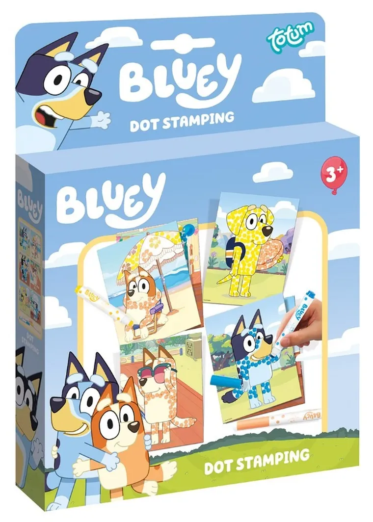 Totum, Bluey, stampile cu puncte, set creativ