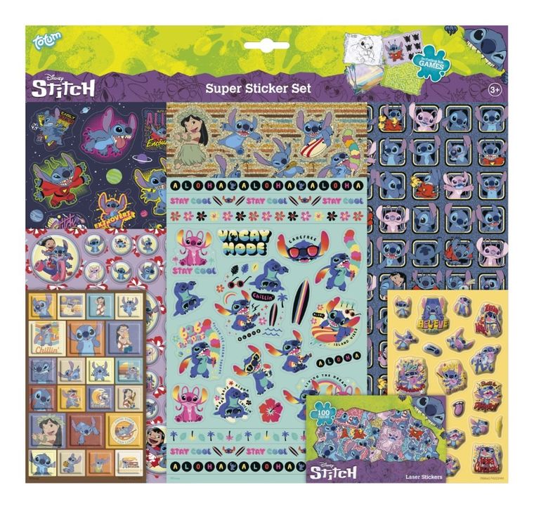 Totum, Lilo si Stitch, set mare de stickere, 300 elemente