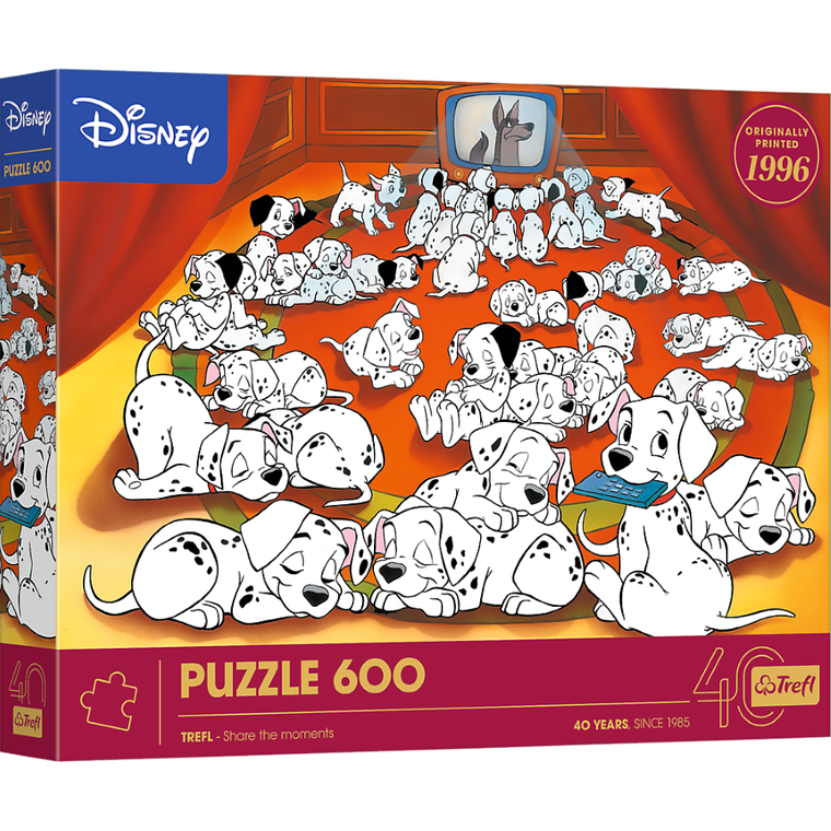 Trefl, 40 Years, Disney, 101 Dalmatians, puzzle, 600 piese - smyk.ro
