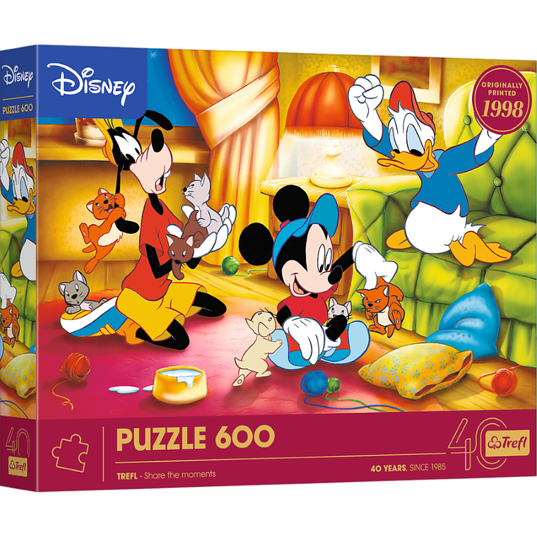 Trefl, 40 Years, Disney, Mickey Mouse, puzzle, 600 piese