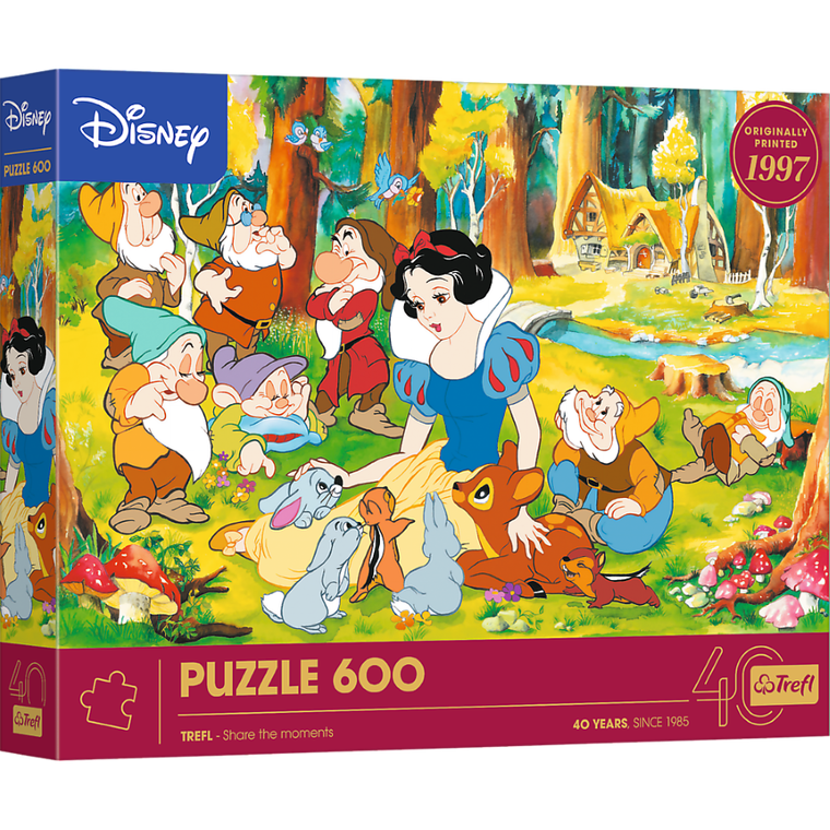 Trefl, 40 Years, Disney, Snow White, puzzle, 600 piese