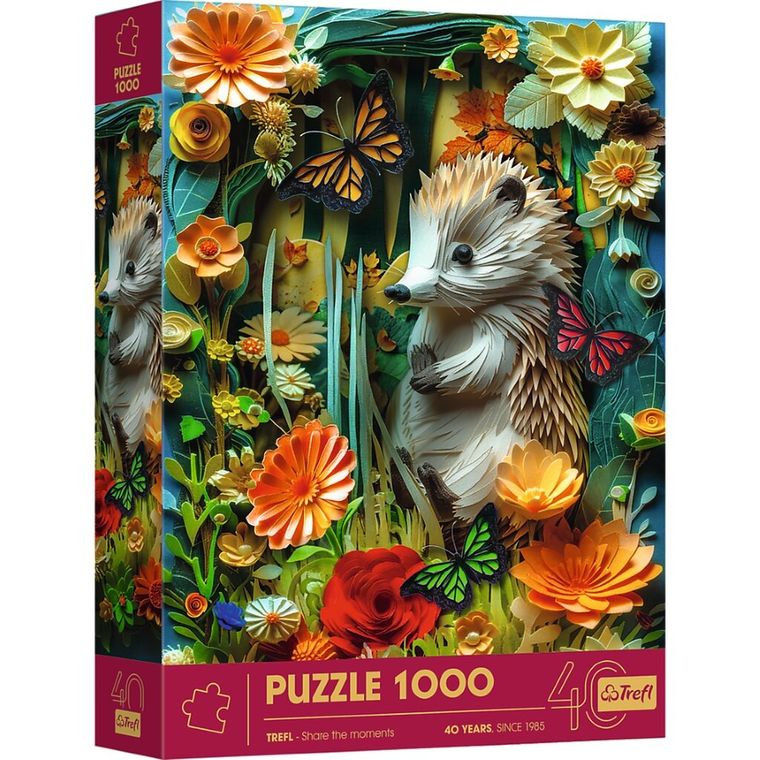 Trefl, 40 Years, Paper Art: Arici, puzzle, 1000 piese