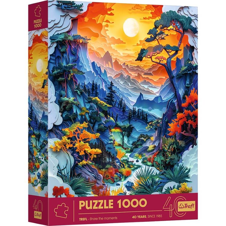 Trefl, 40 Years, Paper Art: Vale, puzzle, 1000 piese