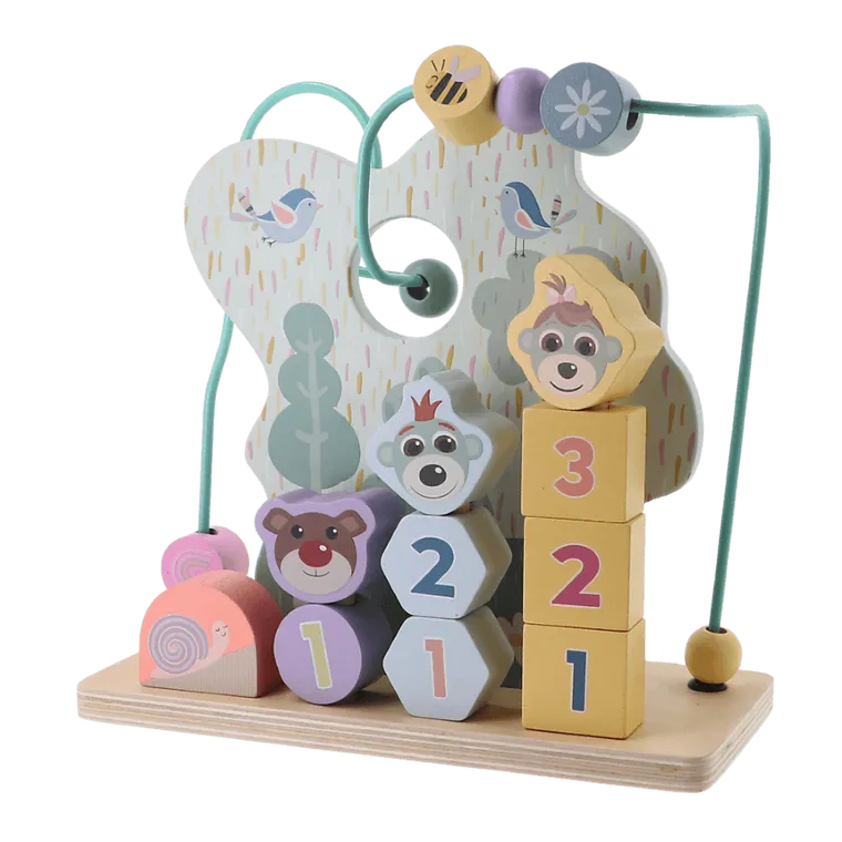 Trefl, Babies and the Bear, labirint cu bile din lemn, jucarie educativa