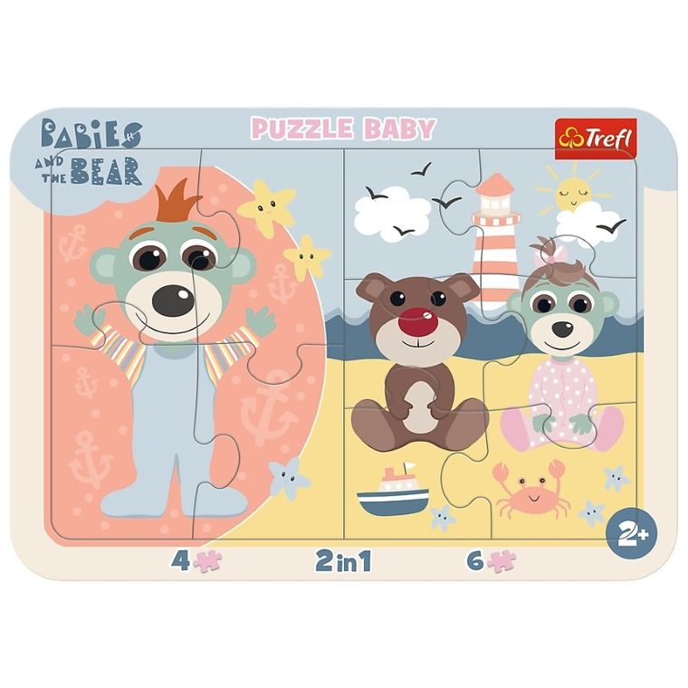 Trefl, Babies and the Bear, puzzle 2in1