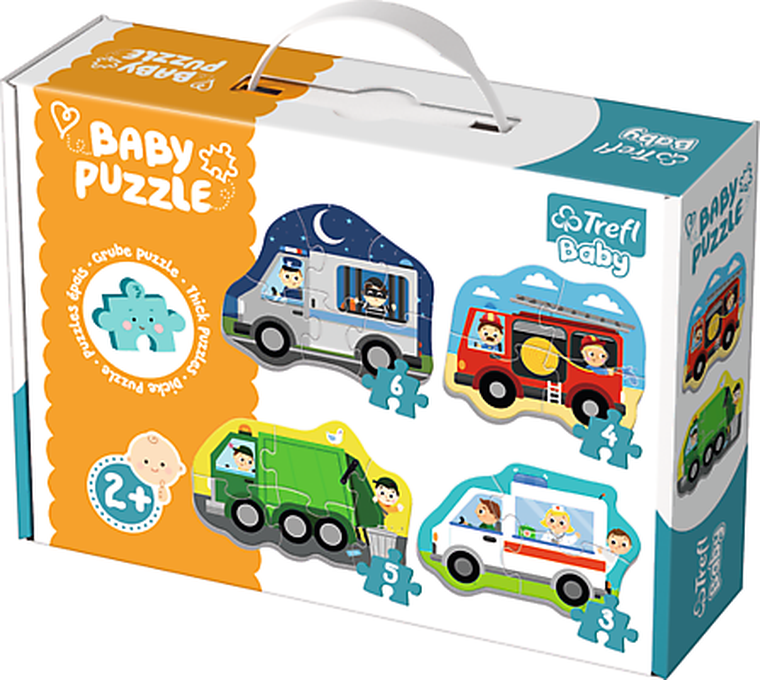 Trefl, Baby Classic, Vehicule si profesii Baby, puzzle, 14 piese