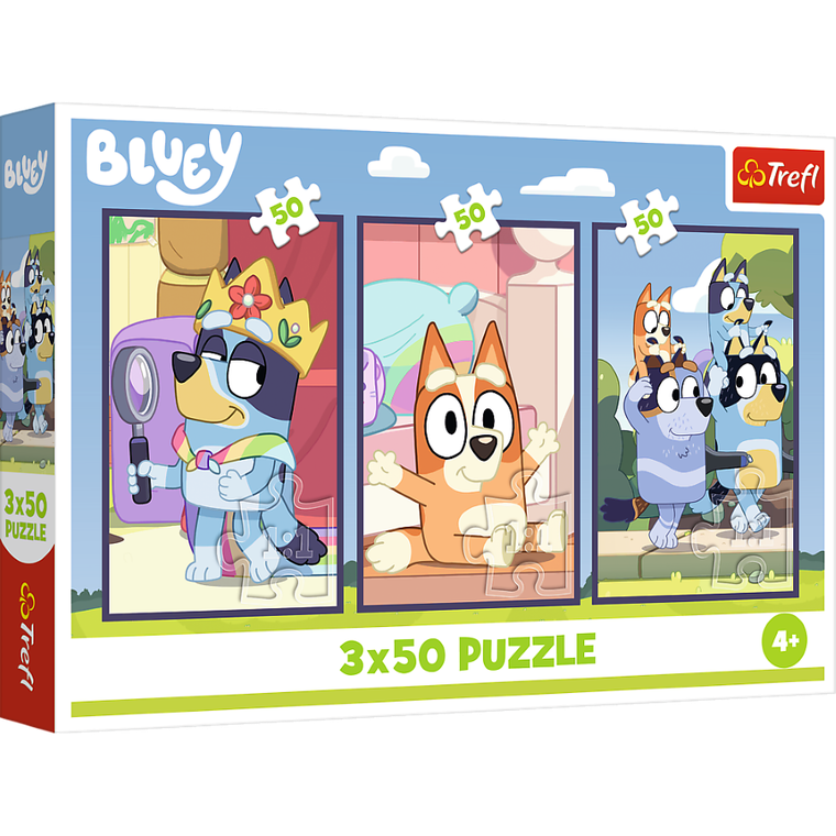 Trefl, Bluey Family, puzzle, 3-50 piese