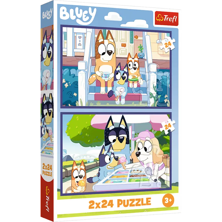 Trefl, Bluey, puzzle, 2-24 piese
