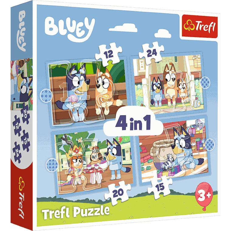 Trefl, Bluey, puzzle 4in1