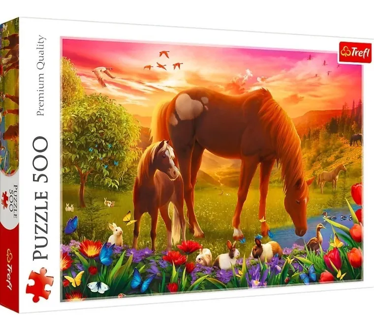 Trefl, Cai, puzzle, 500 piese