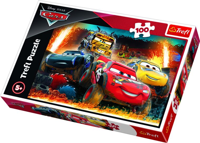 Trefl, Cars 3, Cursa extrema, puzzle, 100 piese