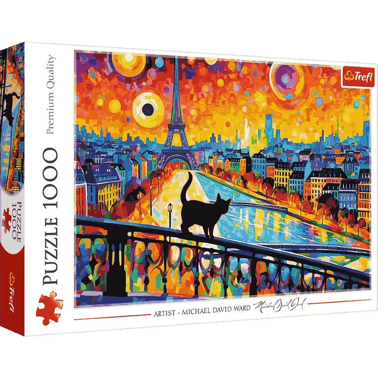 Trefl, Cat in Paris, Grateful Licensing with Fee, puzzle, 1000 piese