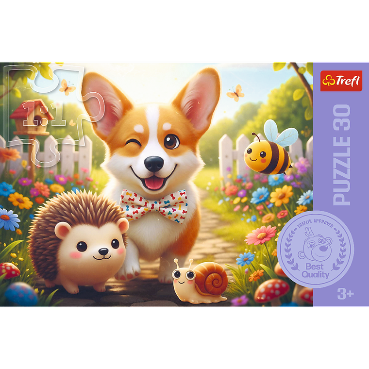 Trefl, Corgi's Day, puzzle, 30 piese