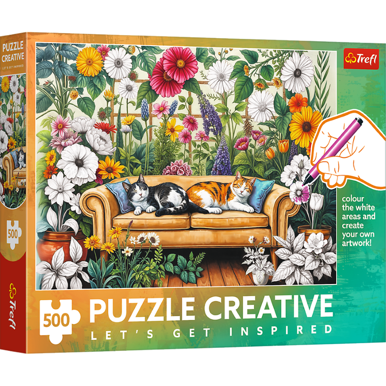 Trefl, Creative, Cats on the Sofa, puzzle, 500 piese