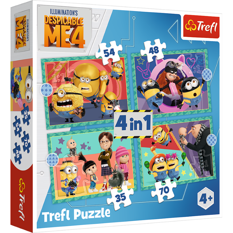 Trefl, Despicable Me 4, puzzle 4in1, 207 piese