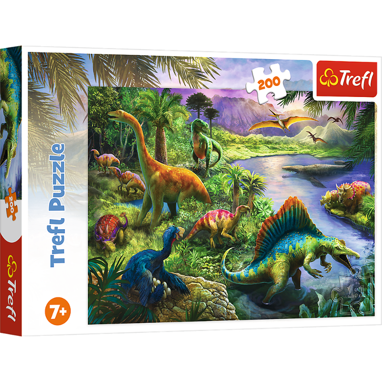 Trefl, Dinozauri pradatori, puzzle, 200 piese