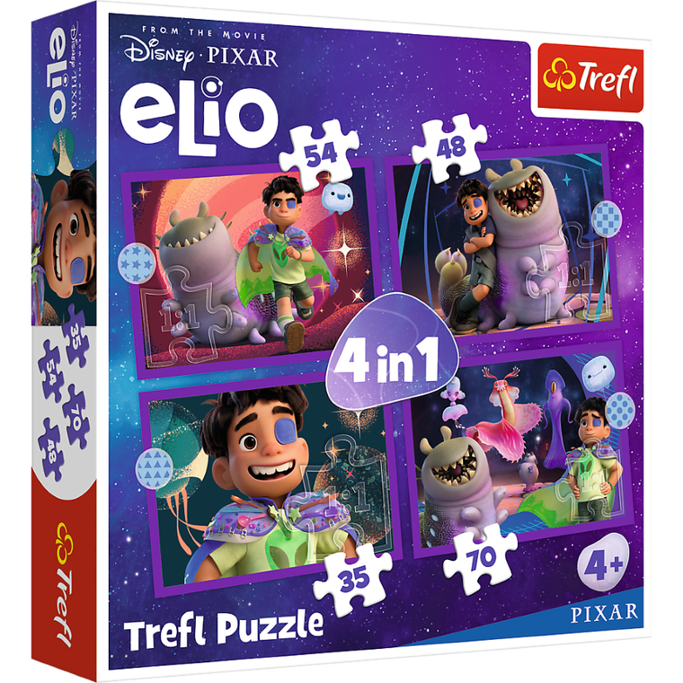 Trefl, Elio, puzzle 4in1, 207 piese