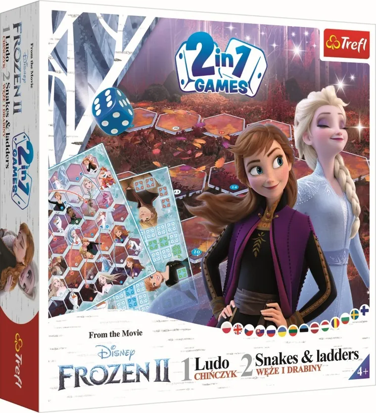 Trefl, Frozen 2, Ludo / Serpi si scari, joc
