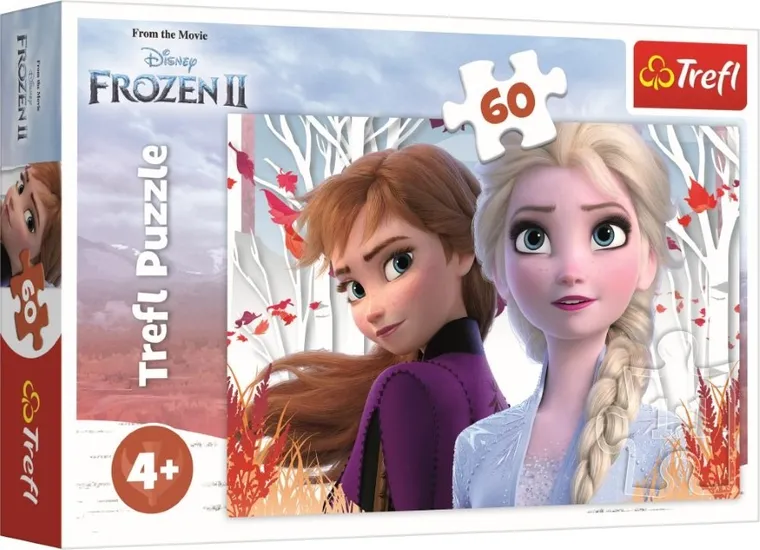 Trefl, Frozen 2, Lumea fermecata a Annei si Elsa, puzzle, 60 piese