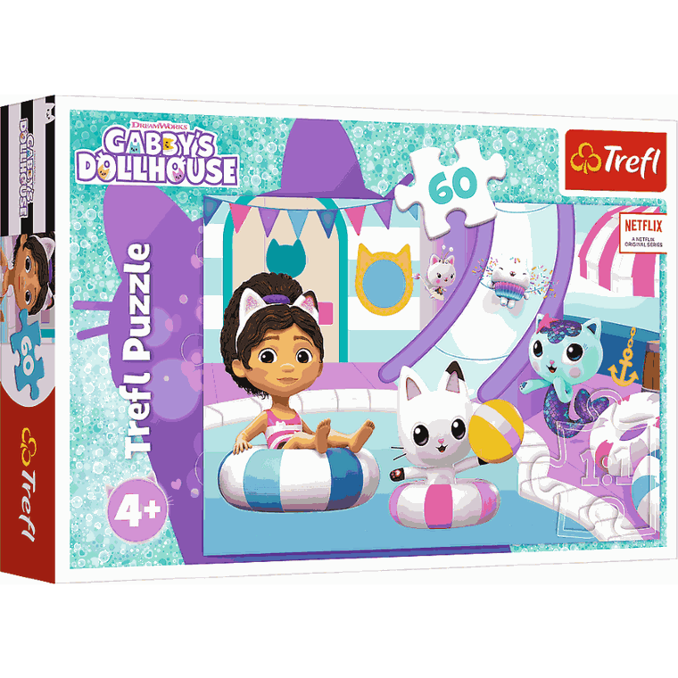 Trefl, Gabby's Dollhouse, puzzle, 60 piese