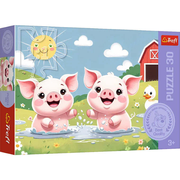 Trefl, Happy Piggies, puzzle, 30 piese