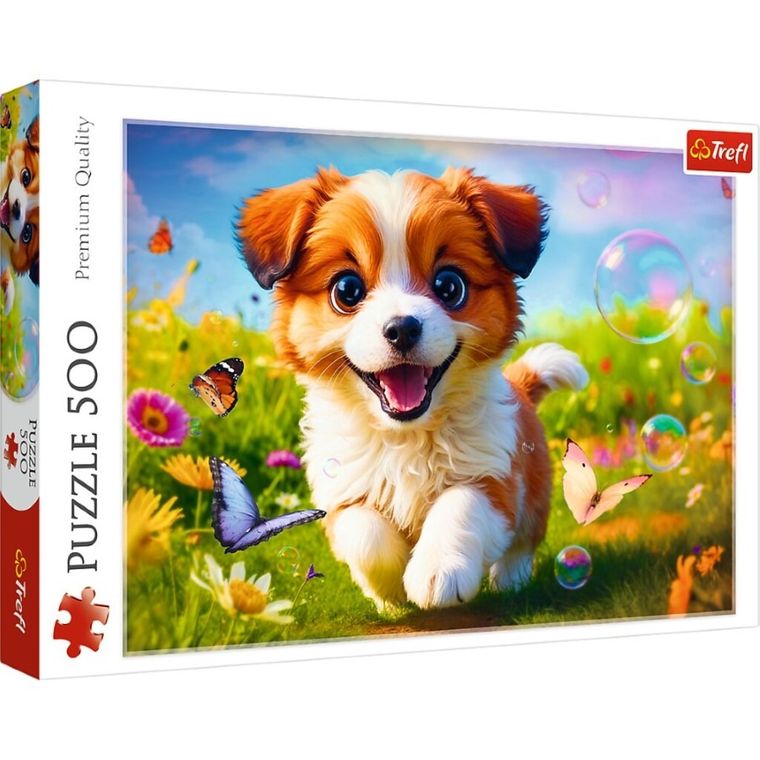 Trefl, Happy Puppy, puzzle, 500 piese