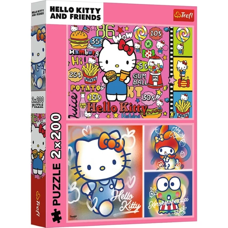 Trefl, Hello Kitty si prieteni, puzzle, 2-200 piese