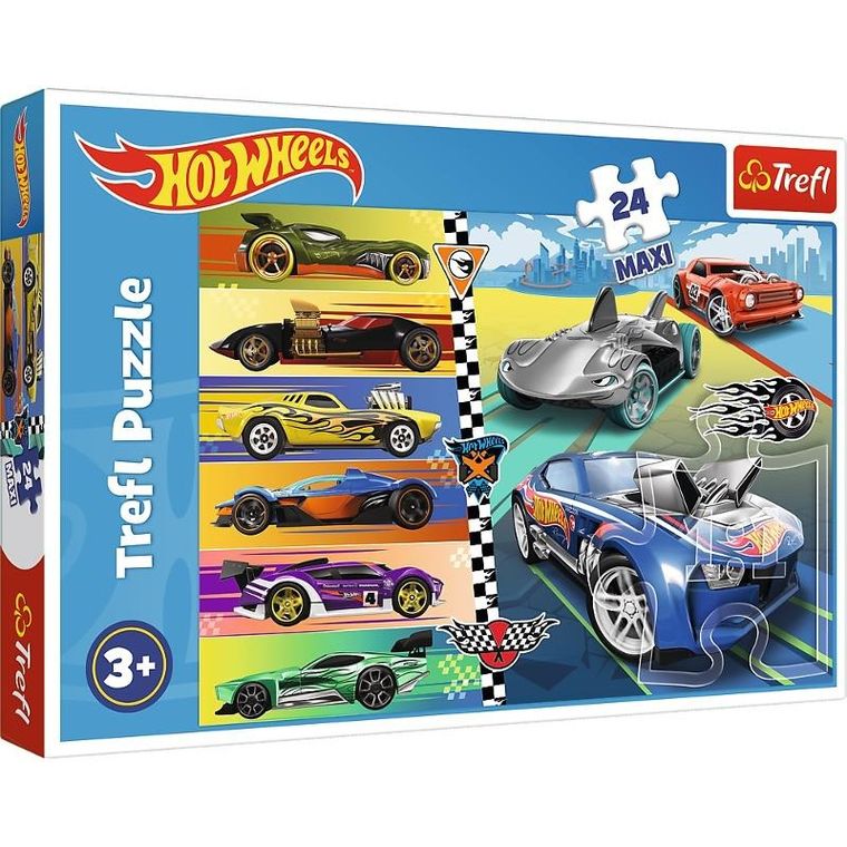 Trefl, Hot Wheels, puzzle maxi, 24 piese - smyk.ro