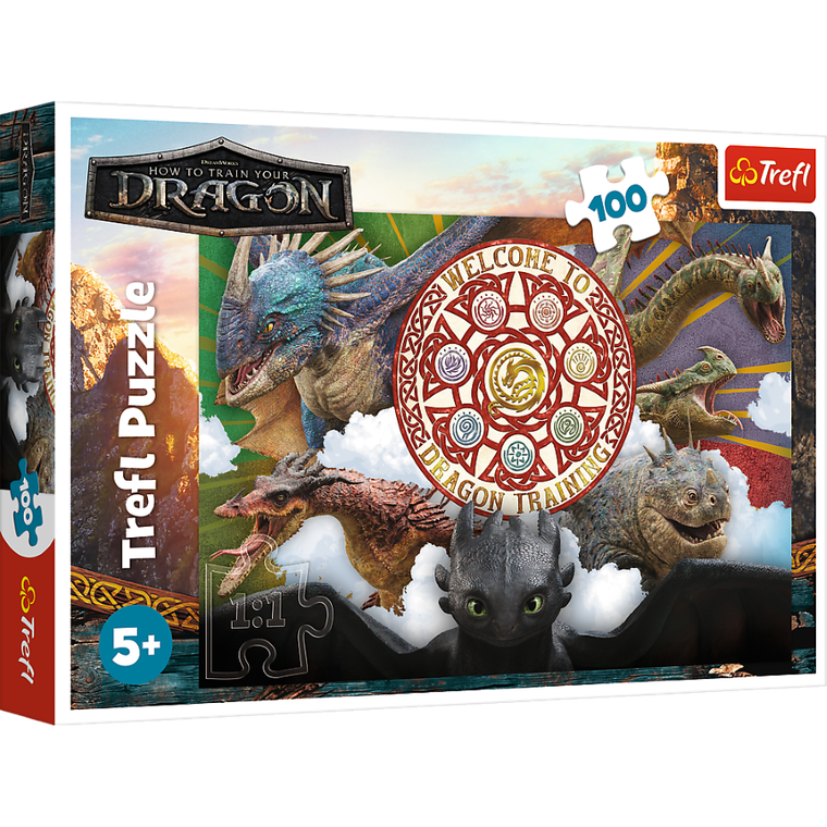 Trefl, How To Train Your Dragon, puzzle, 100 piese