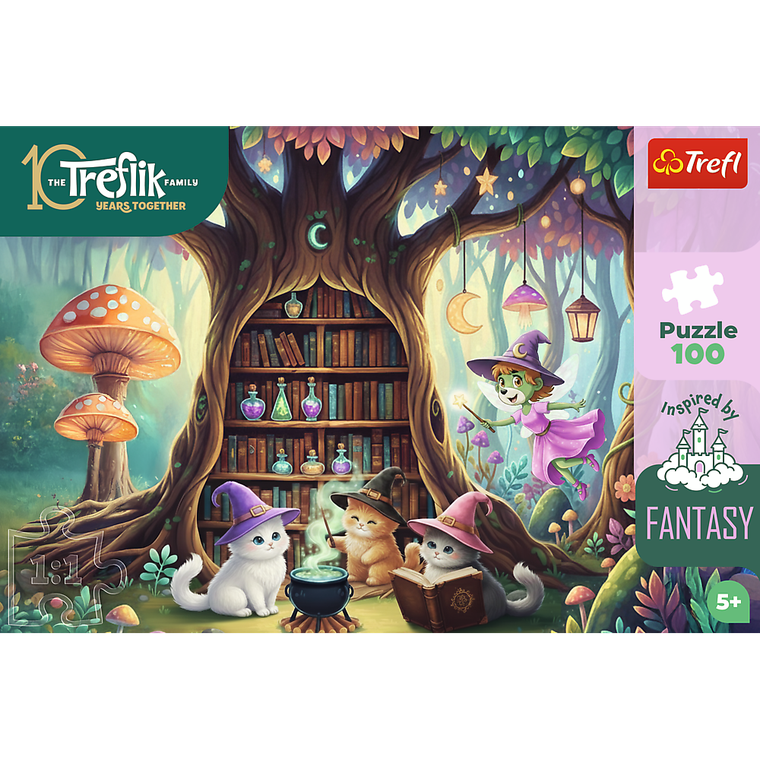 Trefl, Inspired By Fantasy, Trefliks, Pisicute magice, puzzle, 100 de piese