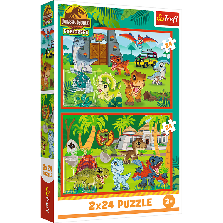 Trefl, Jurassic World, Small Dinosaurs, puzzle, 2-24 piese