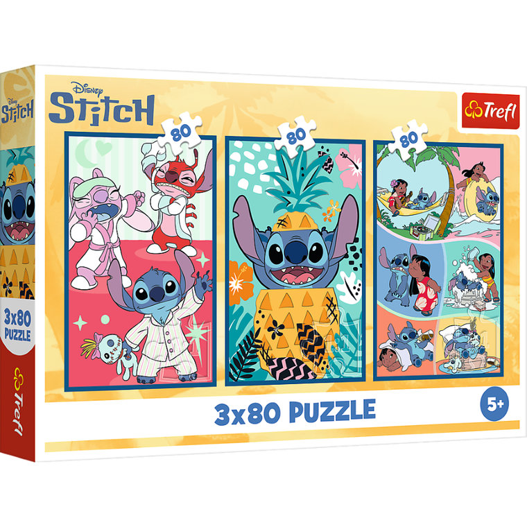 Trefl, Lilo si Stitch, puzzle, 3-80 piese