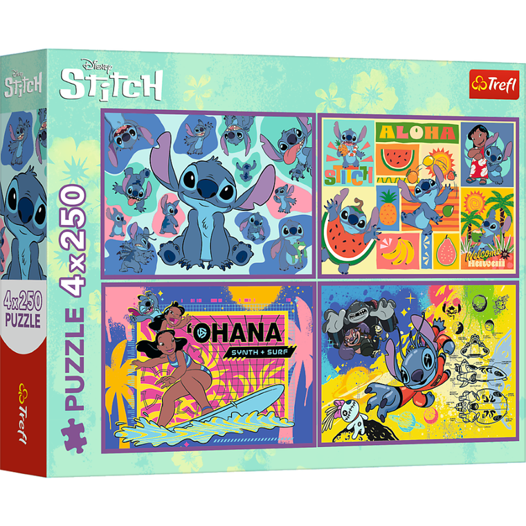 Trefl, Lilo si Stitch, puzzle, 4-250 piese