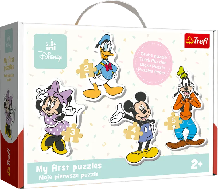 Trefl, Mickey Mouse, My First Puzzles, 2+3+4+5 piese