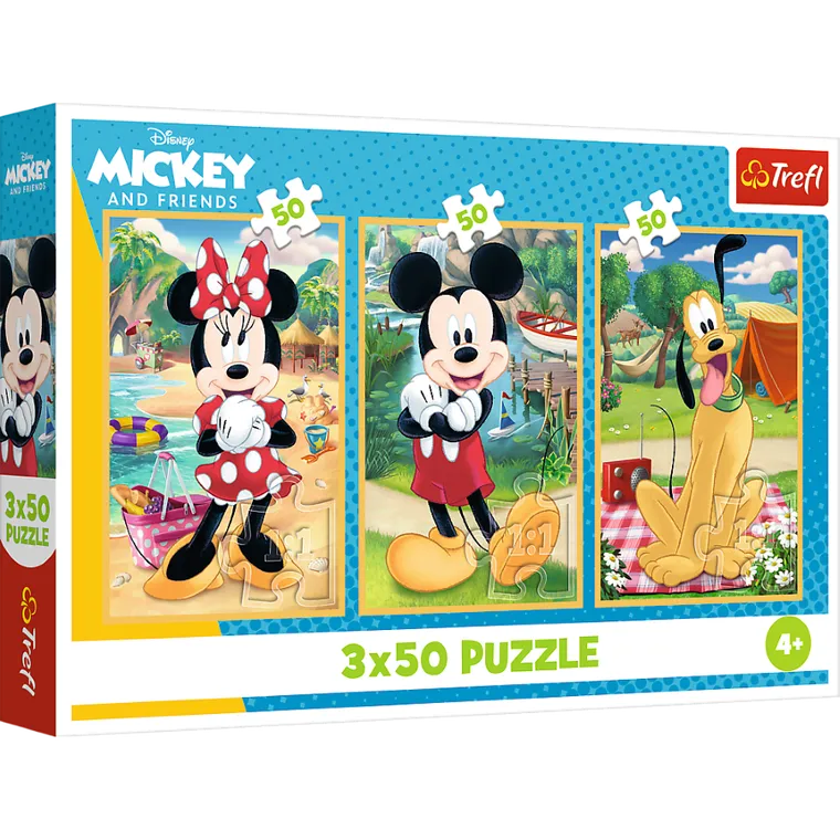 Trefl, Mickey Mouse si prieteni, puzzle, 3-50 piese